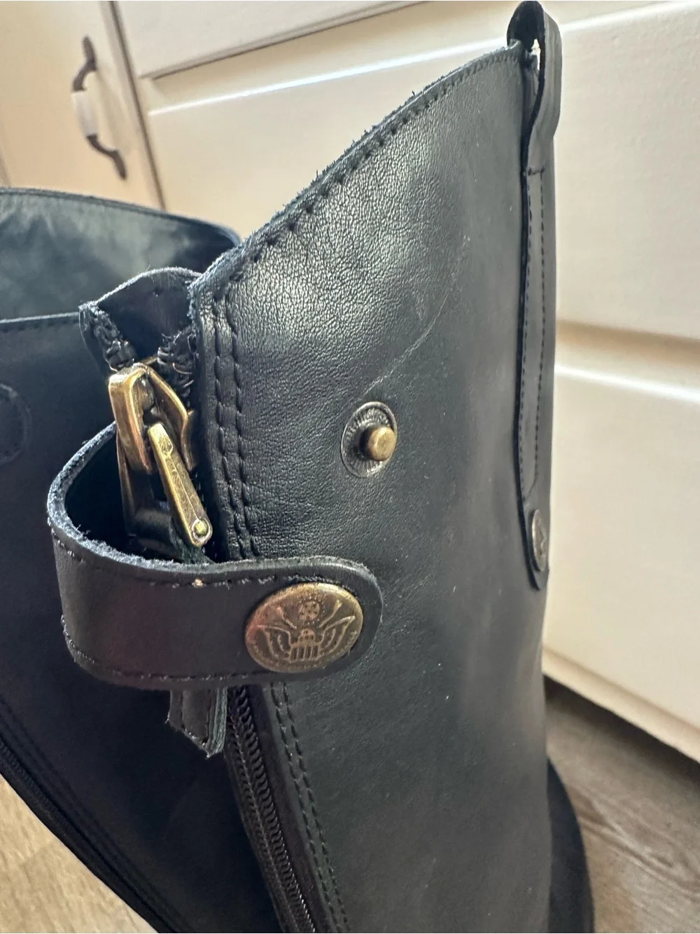 Sam Edelman Black Leather Tall Riding Boots